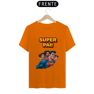 Nome do produto T-Shirt Classic estampa de Super-Homem com 3 filhos e frase: Super pai