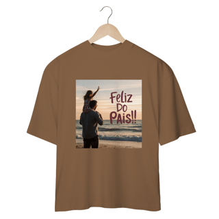 Nome do produto Camiseta Oversized com estampa: Feliz dia dos pais! imagem na praia