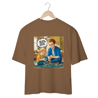Nome do produto Camiseta Oversized com estampa: Não basta ser pai, tem que brincar!