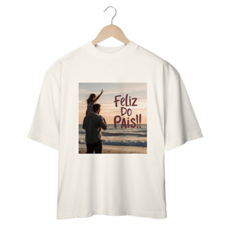 Nome do produto Camiseta Oversized com estampa: Feliz dia dos pais! imagem na praia