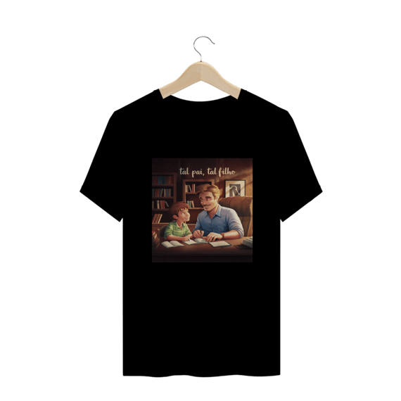 T-Shirt Plus size tal pai tal filho lendo