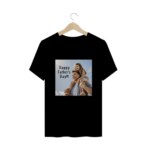 T-Shirt Plus Size com estampa Happy Father's Day!!