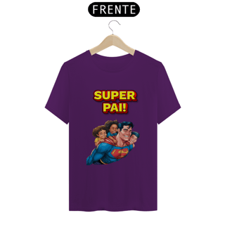Nome do produto T-Shirt Classic estampa de Super-Homem com 3 filhos e frase: Super pai