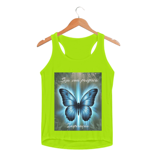 Nome do produto Regata Fem Sport Dry UV Borboleta Azul 