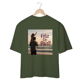 Nome do produto Camiseta Oversized com estampa: Feliz dia dos pais! imagem na praia