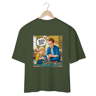 Nome do produto Camiseta Oversized com estampa: Não basta ser pai, tem que brincar!