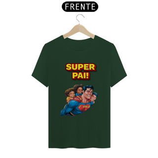 Nome do produto T-Shirt Classic estampa de Super-Homem com 3 filhos e frase: Super pai