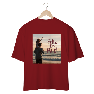 Nome do produto Camiseta Oversized com estampa: Feliz dia dos pais! imagem na praia