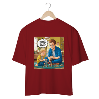 Nome do produto Camiseta Oversized com estampa: Não basta ser pai, tem que brincar!