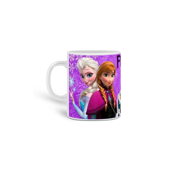 Caneca Frozen (fundo roxo)