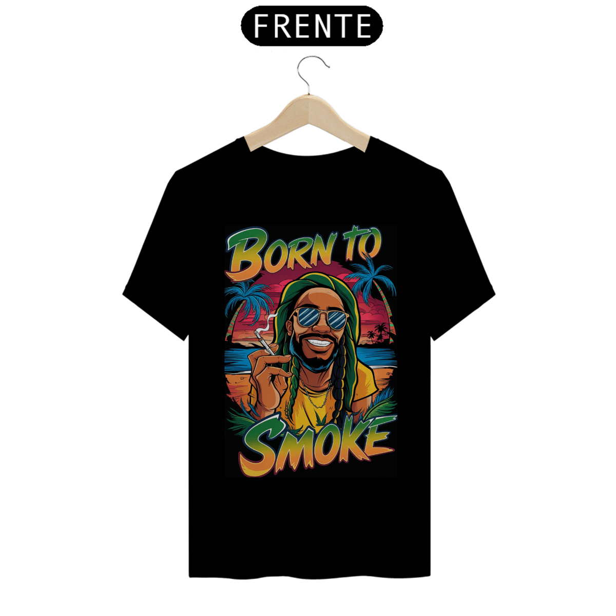 Nome do produto: T - shirt Born To Smoke W Style