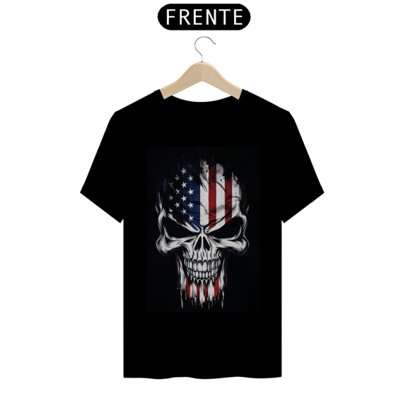T - shirt Caveira USA W Style
