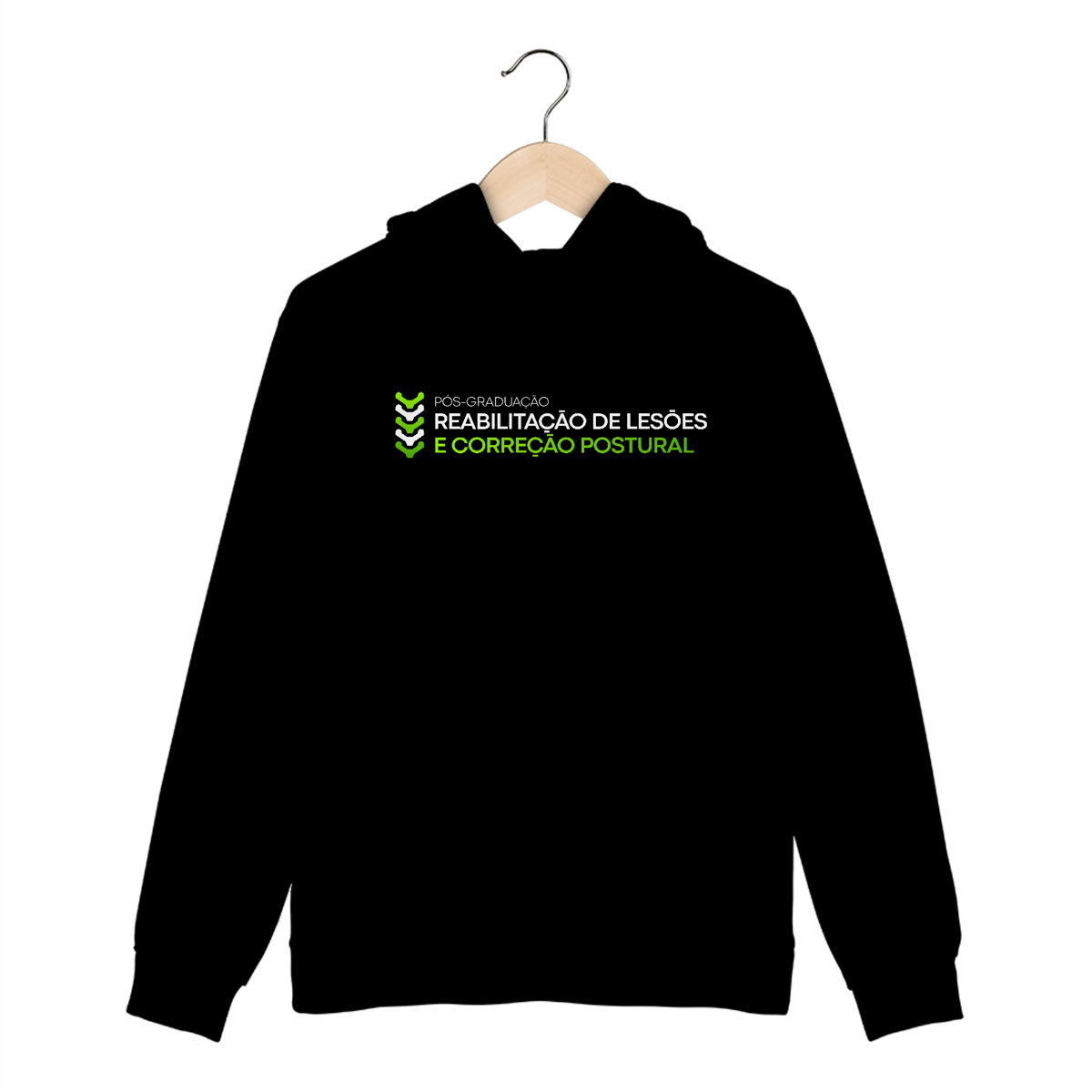 Nome do produto: Moletom Pós Reabilitação de Lesões - com capuz (Preto)