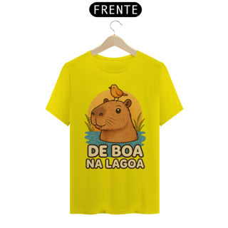 Nome do produto T-Shirt Unissex - Capivara de boa na lagoa