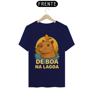 Nome do produto T-Shirt Unissex - Capivara de boa na lagoa