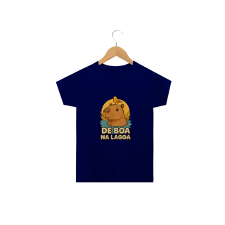 Nome do produto Camiseta Infantil Capivara de boa na lagoa