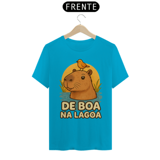 Nome do produto T-Shirt Unissex - Capivara de boa na lagoa