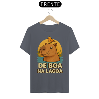 Nome do produto T-Shirt Unissex - Capivara de boa na lagoa