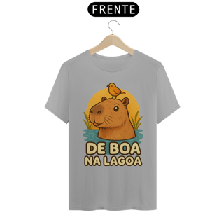 Nome do produto T-Shirt Unissex - Capivara de boa na lagoa