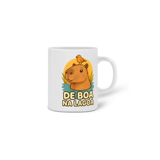 Nome do produto Caneca Capivara de boa na lagoa