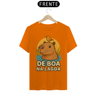 Nome do produto T-Shirt Unissex - Capivara de boa na lagoa