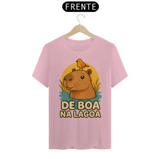 Nome do produto T-Shirt Unissex - Capivara de boa na lagoa