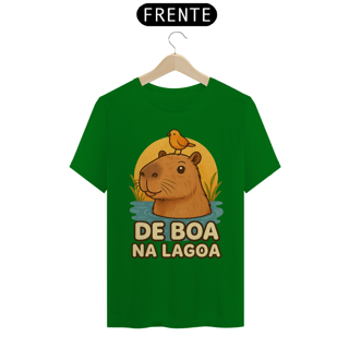 Nome do produto T-Shirt Unissex - Capivara de boa na lagoa
