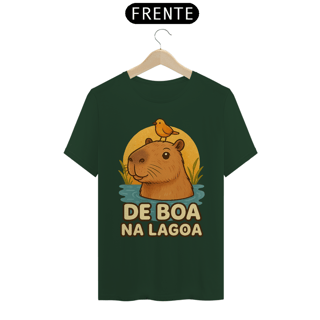 Nome do produto T-Shirt Unissex - Capivara de boa na lagoa