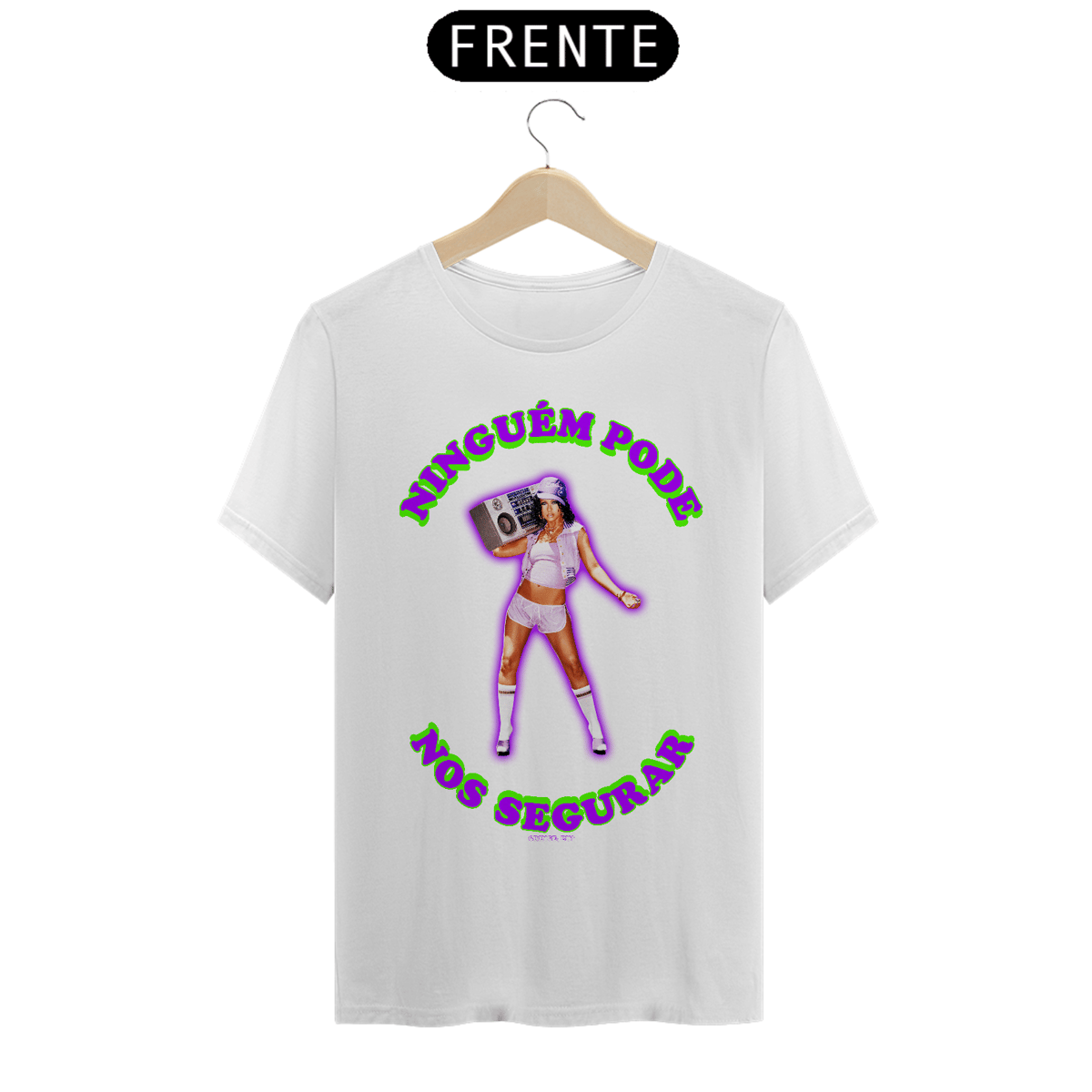 Nome do produto: camiseta xtina - ninguém pode nos segurar (do P ao GG)
