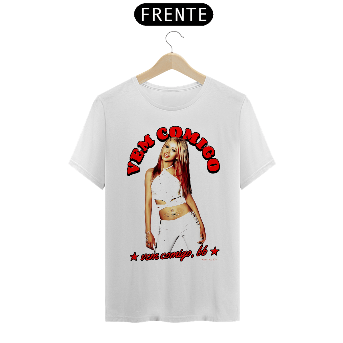 Nome do produto: camiseta xtina - vem comigo (do P ao GG)