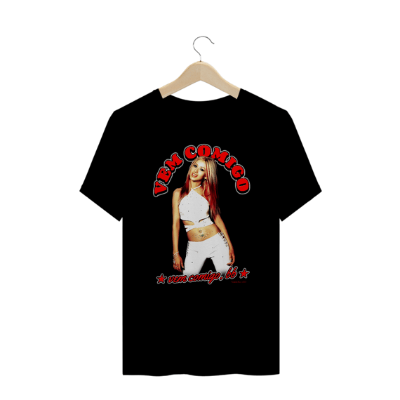 camiseta xtina - vem comigo (plus size)