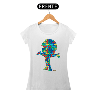 Nome do produto Camisa baby Look - Abraço Autista