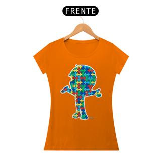 Nome do produto Camisa baby Look - Abraço Autista