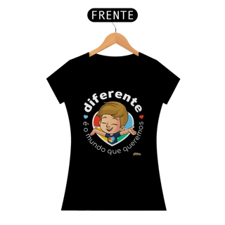 Nome do produto Camisa baby Look - Diferente é o Mundo que queremos