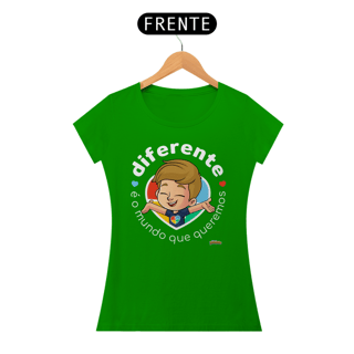 Nome do produto Camisa baby Look - Diferente é o Mundo que queremos
