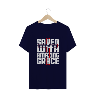 Nome do produto CAMISA PLUS SIZE | SAVED WITH AMAZING GRACE