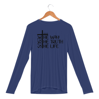Nome do produto CAMISETA MANGA LONGA SPORT DRY UV| JESUS THE WAY + THE TRUTH + THE LIFE