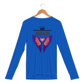 Nome do produto CAMISA MANGA LONGA SPORT DRY UV | JESUS - ELE NOS AMOU