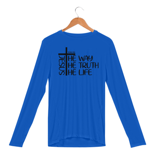 Nome do produto CAMISETA MANGA LONGA SPORT DRY UV| JESUS THE WAY + THE TRUTH + THE LIFE