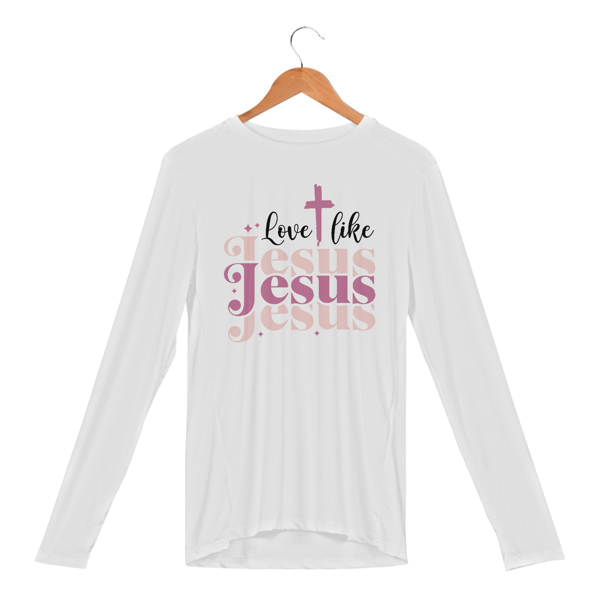 Nome do produto: CAMISETA MANGA LONGA SPORT DRY UV | LOVE LIKE JESUS 1 