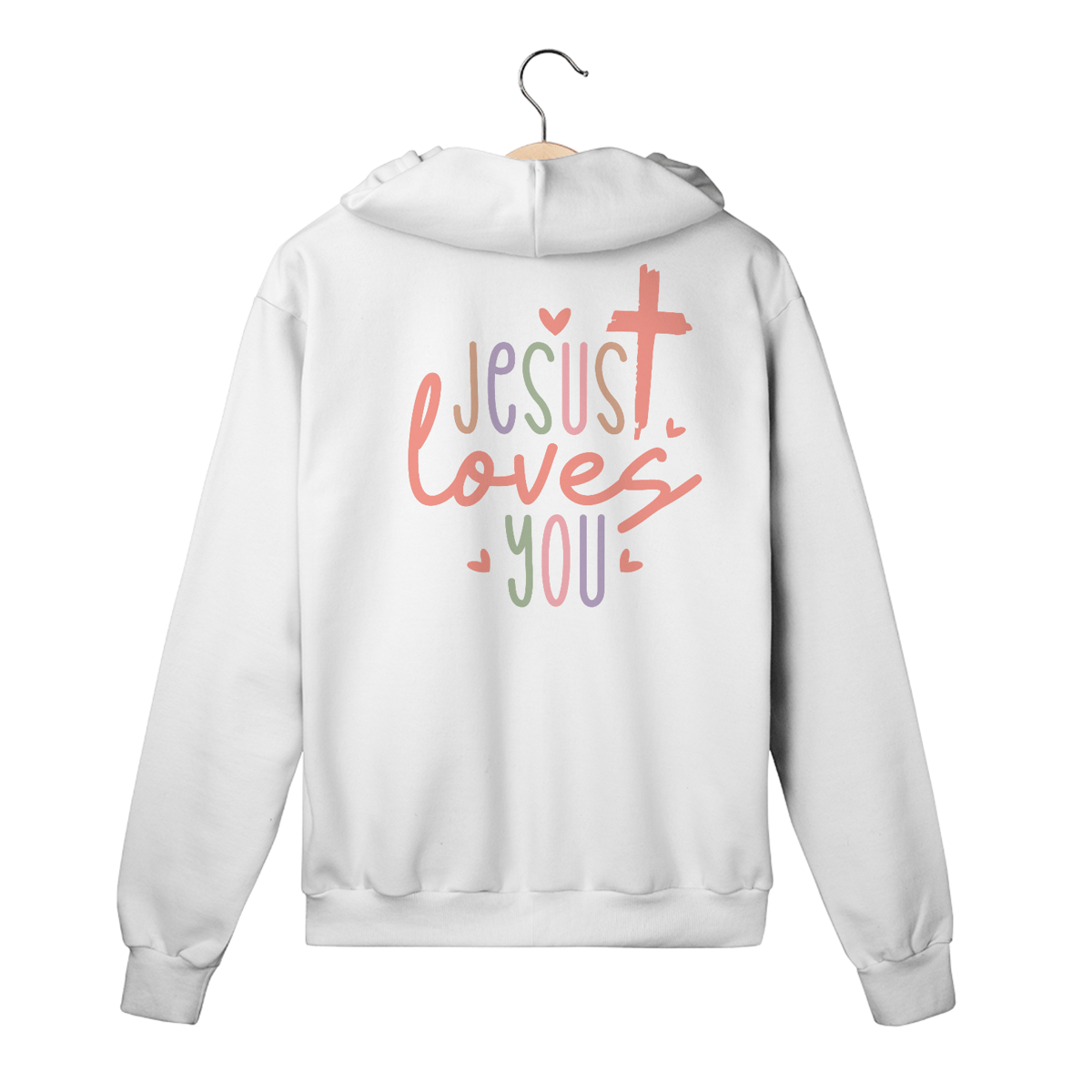 Nome do produto: MOLETOM COM ZÍPER |  JESUS LOVES YOU