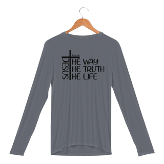 Nome do produto CAMISETA MANGA LONGA SPORT DRY UV| JESUS THE WAY + THE TRUTH + THE LIFE