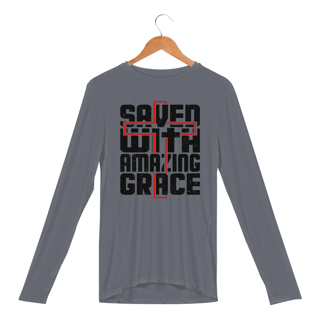Nome do produto CAMISETA MANGA LONGA SPORT DRY UV | SAVED WITH AMAZING GRACE