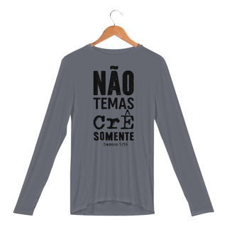 Nome do produto CAMISETA MANGA LONGA SPORT DRY UV | MARCOS 5:36