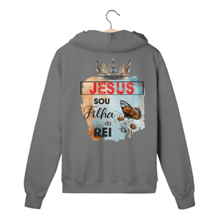 Nome do produto MOLETOM COM ZÍPER | JESUS - SOU FILHA DO REI
