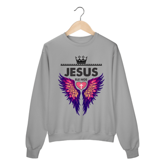 Nome do produto MOLETOM FECHADO | JESUS - ELE NOS AMOU