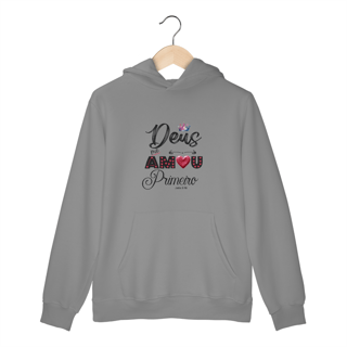 Nome do produto MOLETOM CANGURU | DEUS ME AMOU PRIMEIRO JOÃO 3:16