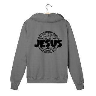 Nome do produto MOLETOM COM ZIPER| JESUS THE WAY + THE TRUTH + THE LIFE