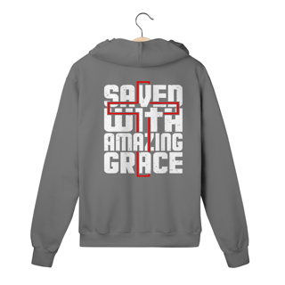 Nome do produto MOLETOM COM ZÍPER | SAVED WITH AMAZING GRACE