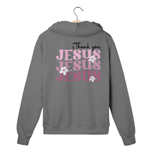 Nome do produto MOLETOM COM ZIPER | THANK YOU JESUS